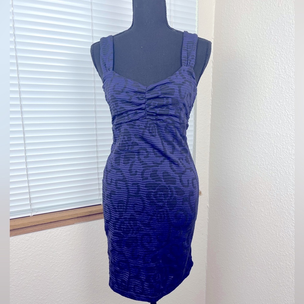 Purple Floral Tribal Abstract Y2K Glam Trashy Style Party Dress Free People Med